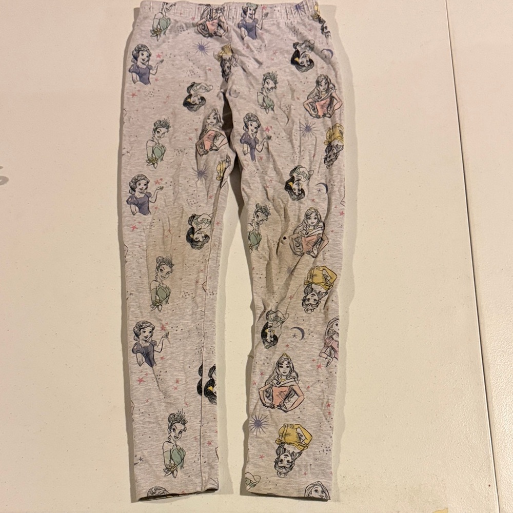 Disney Girls Heather Gray Princess Character Leggings